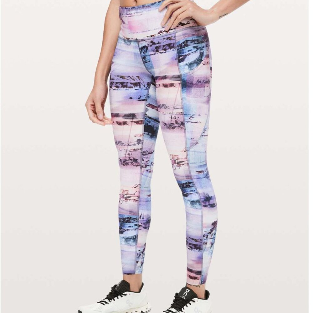 Lululemon Fast & Free 7/8 Tight II Nulux 25" Sunrise Silhouette Multi 4